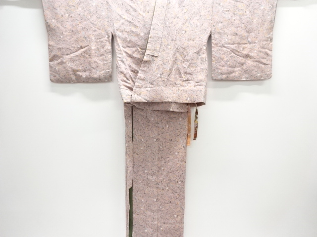 JAPANESE KIMONO / TWO-PIECE KOMON / CHIRIMEN / BRANCH FLOWER